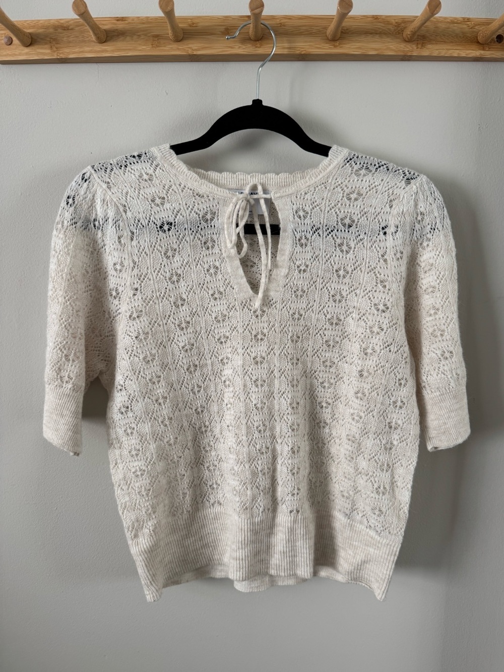 Vintage cream Old Navy coquette sweater